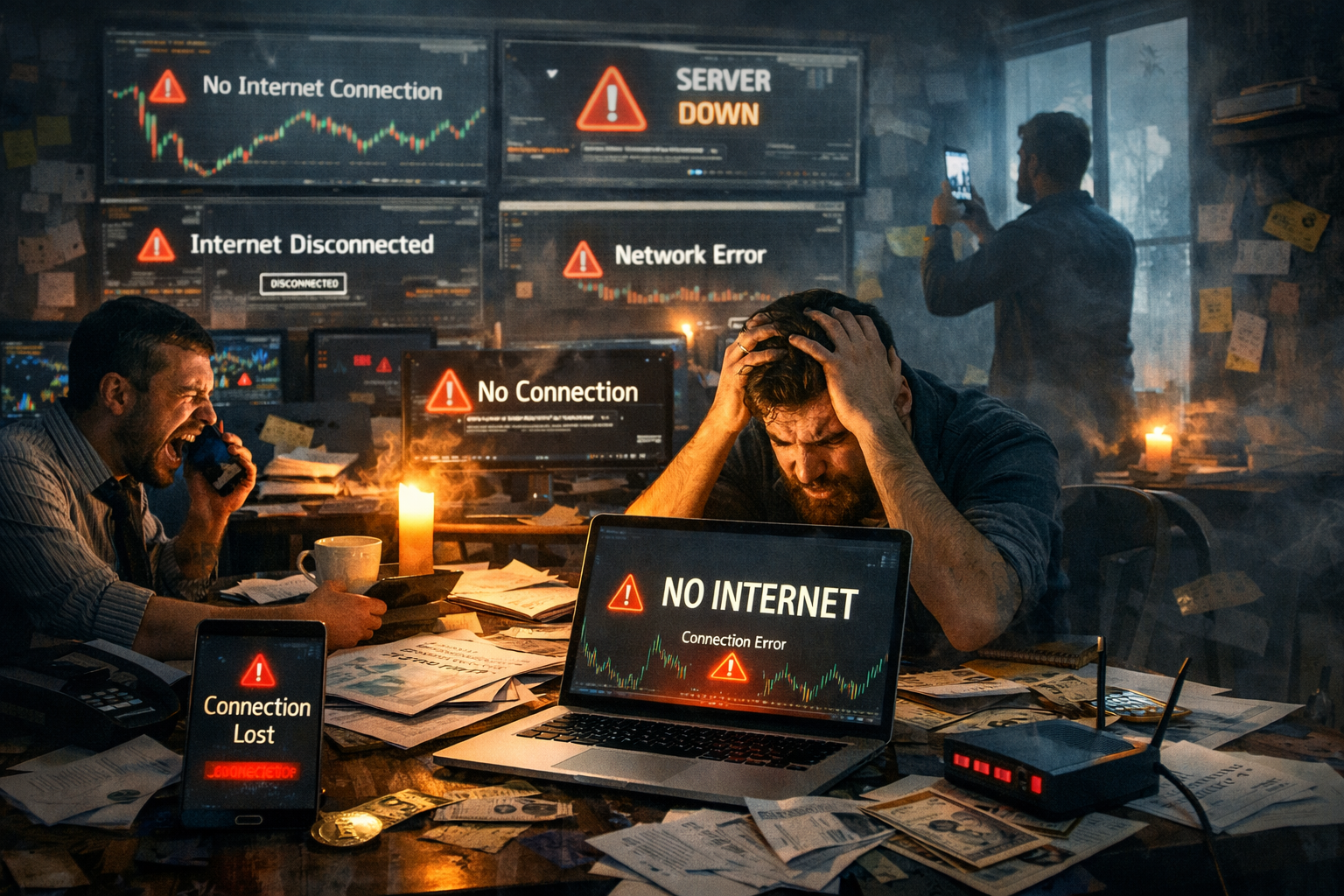 قطع اینترنت چه بلایی سر تریدرها می‌آورد؟